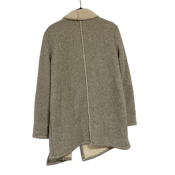 Jack by BB Dakota Alessia Shearling Lined Knit Gray Jacket Size Small - Picture 7 of 9